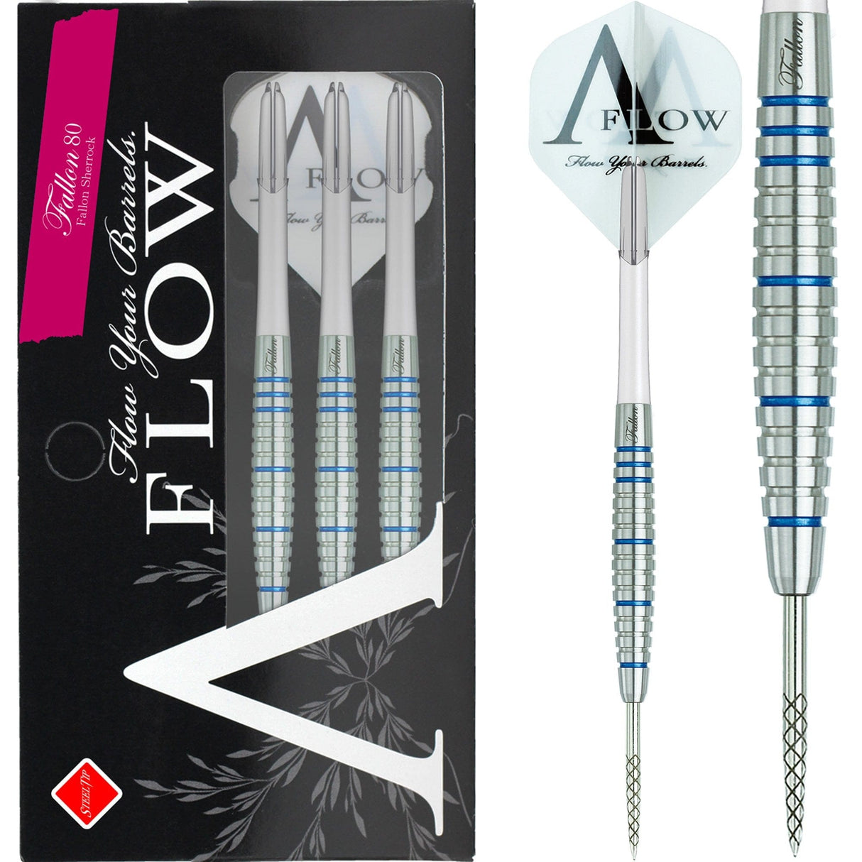 Dynasty Darts - Fallon 80 - Pink Label - Steel Tip - Fallon Sherrock - 21g 21g