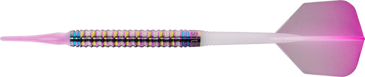 Cuesoul - Soft Tip Tungsten Darts - Pink Gem Stone - Oil Paint Finish 20g