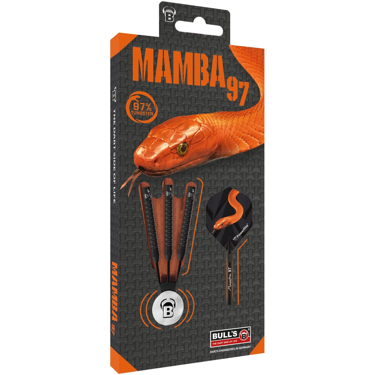 BULL'S Mamba 97 Darts - Steel Tip - M3 - Black Titanium