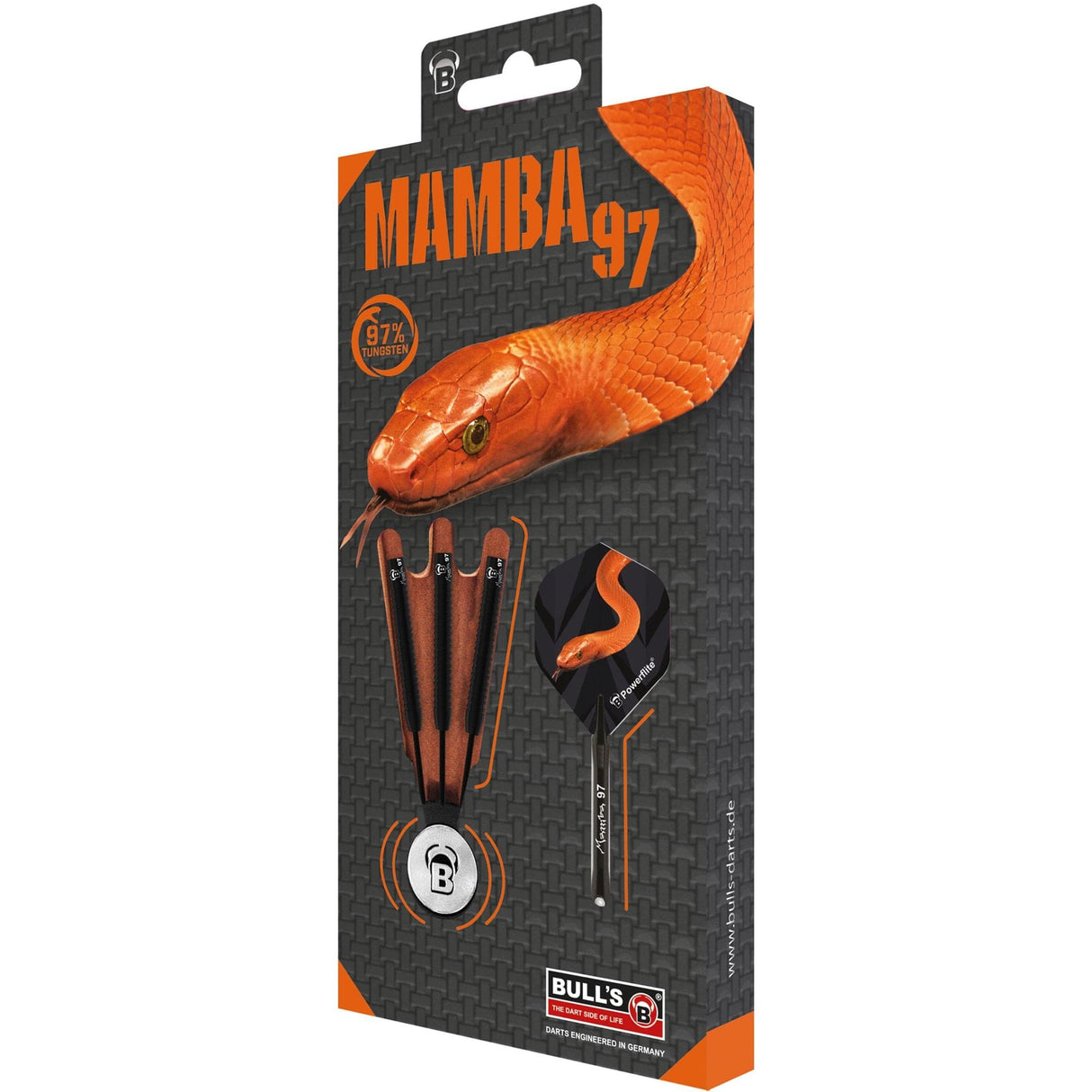 BULL'S Mamba 97 Darts - Steel Tip - M2 - Black Titanium