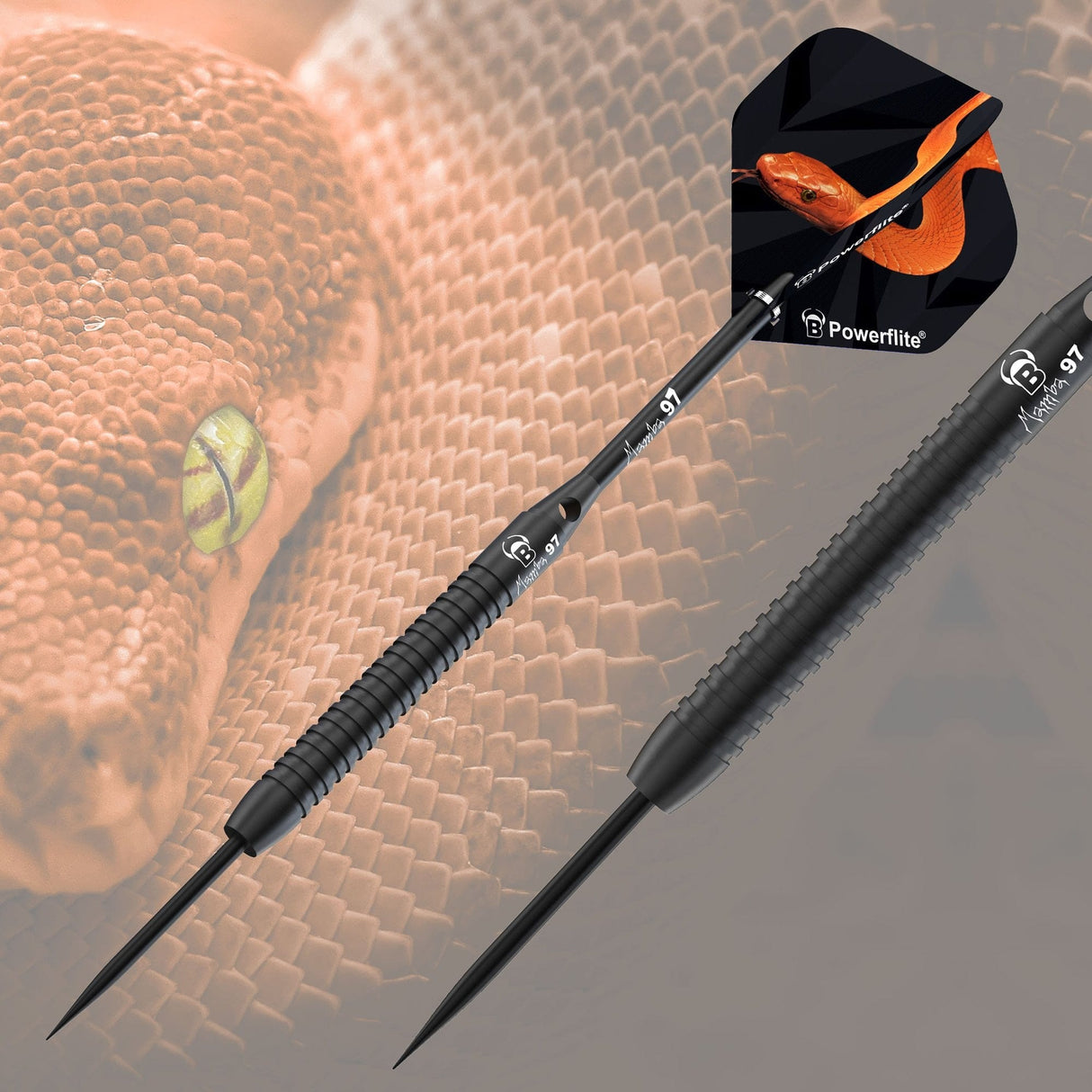 BULL'S Mamba 97 Darts - Steel Tip - M2 - Black Titanium