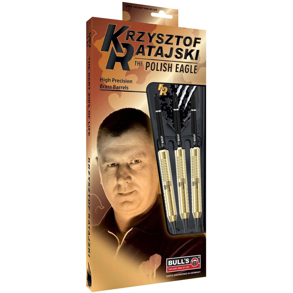 BULL'S Krzysztof Ratajski Darts - Soft Tip - The Polish Eagle - Brass - Gold 18g