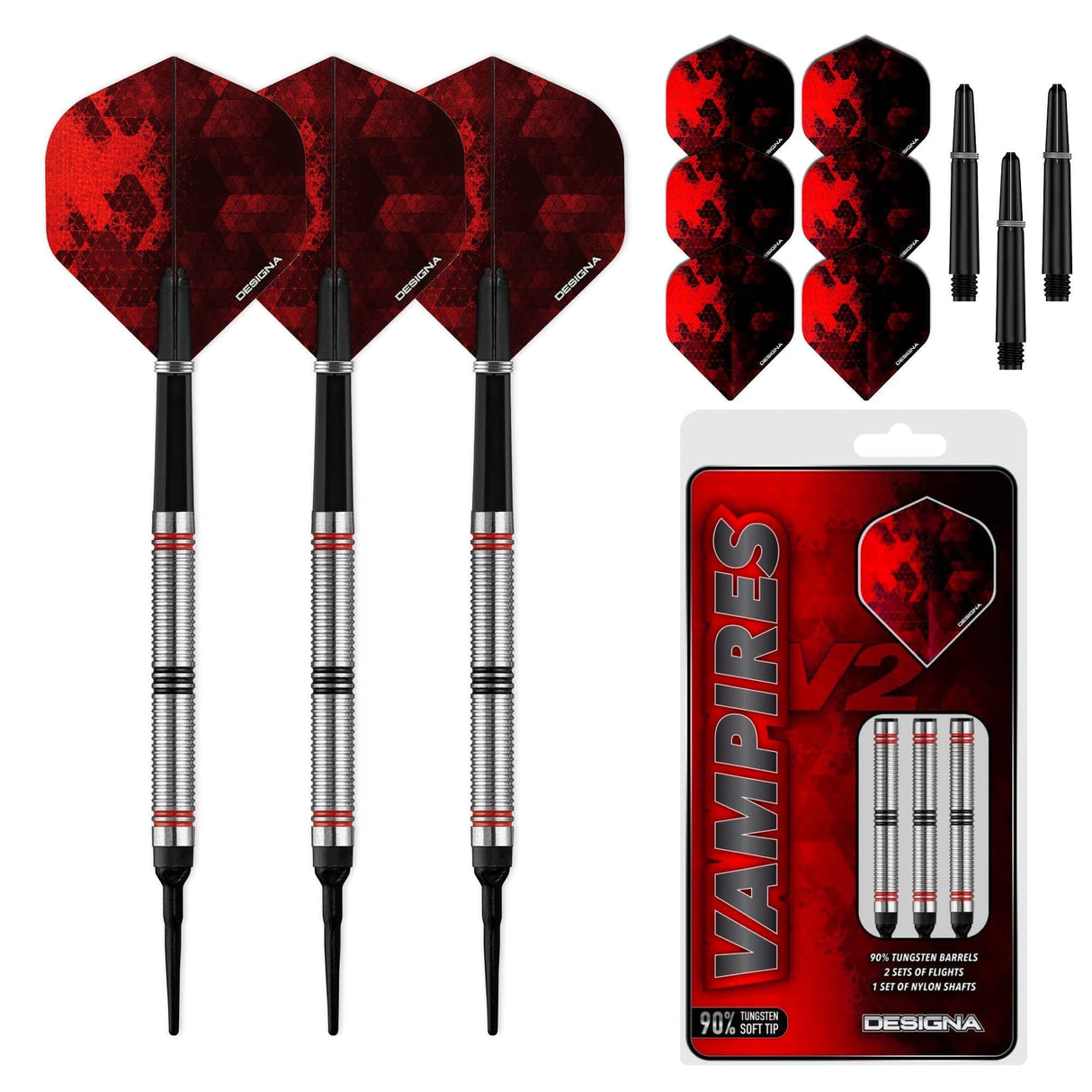 Designa Vampires V2 Darts - Soft Tip - M4 20g