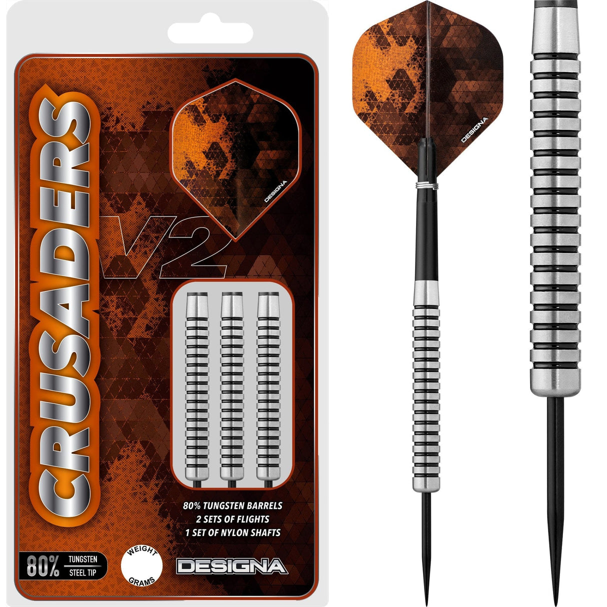 Designa Crusader V2 Darts - Steel Tip - M2 21gPERS