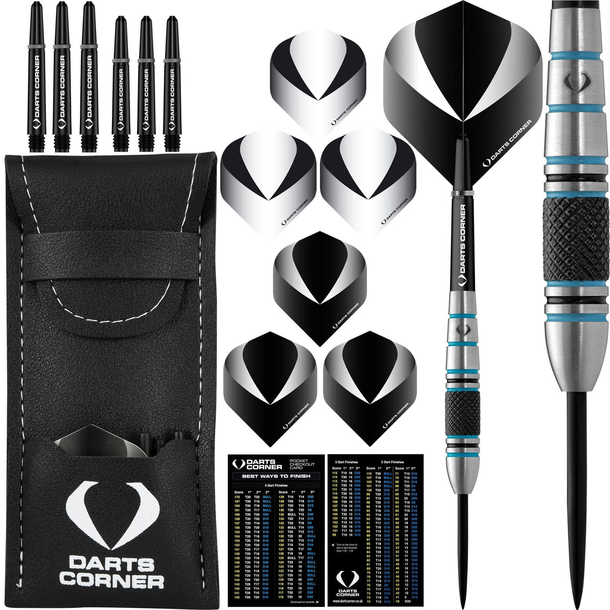 Darts Corner Marine Darts - Steel Tip - M5 - Aqua Black 21gPERS