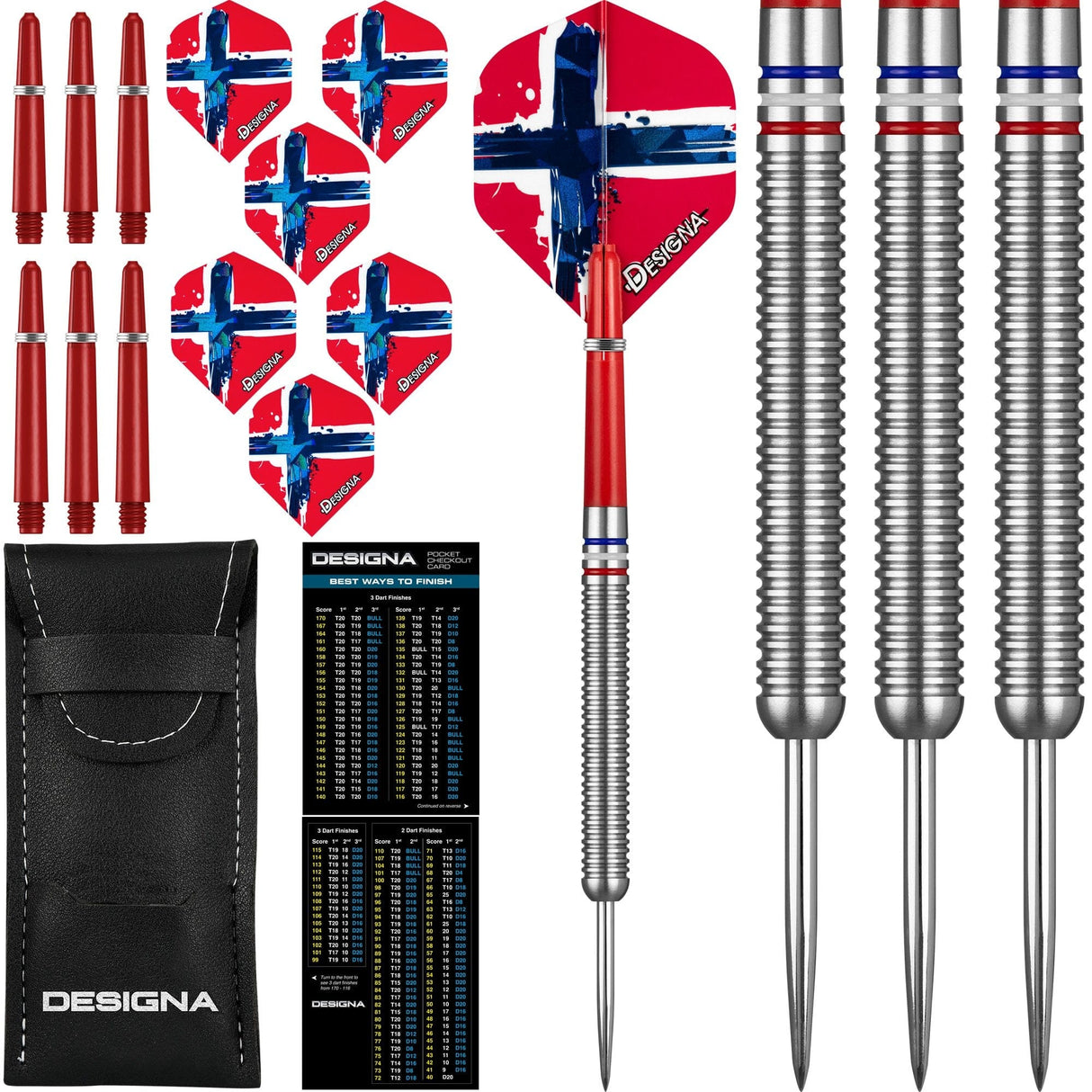 Designa Patriot-X Darts - Steel Tip - Norway 22g