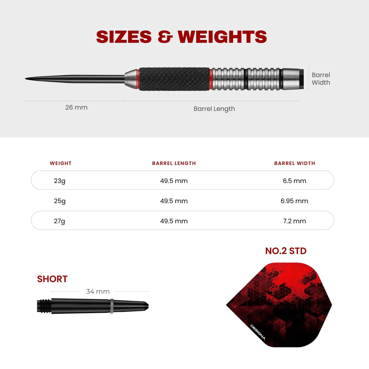 Designa Vampires V2 Darts - Steel Tip - M3