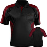 *Harrows Vivid Dart Shirt - with Pocket - Black & Deep Red 2XL