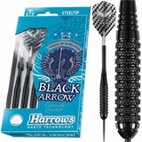 Harrows Black Arrow Darts - Steel Tip Ebonite Brass - Knurled - 23g 23g