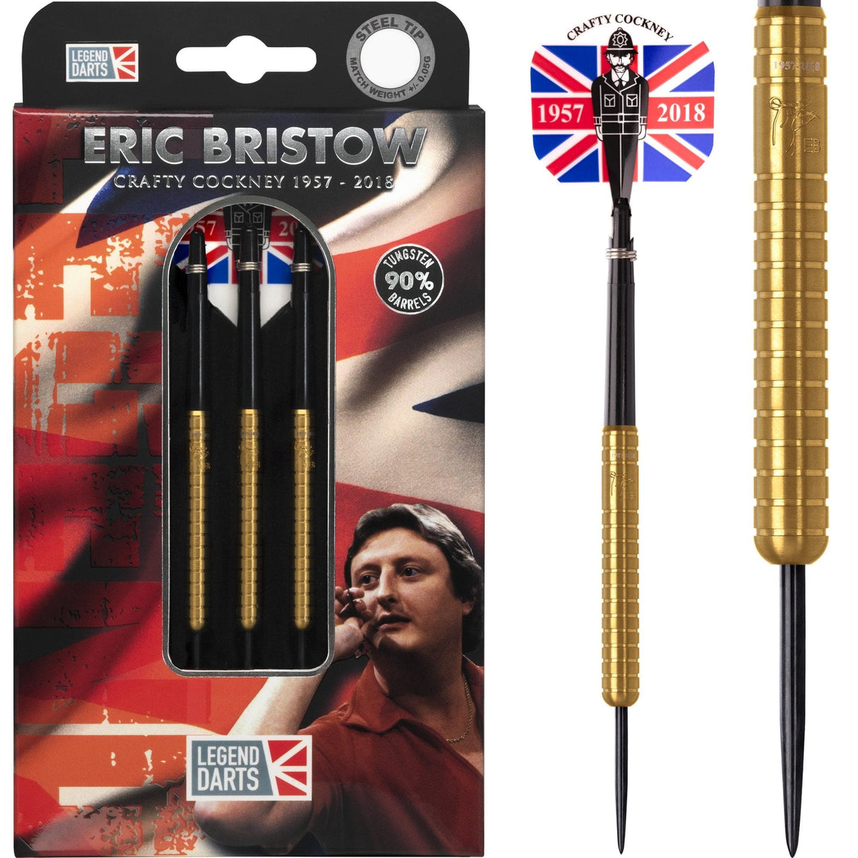 Legend Darts - Eric Bristow - Steel Tip - Cocked Finger - R1 - Gold