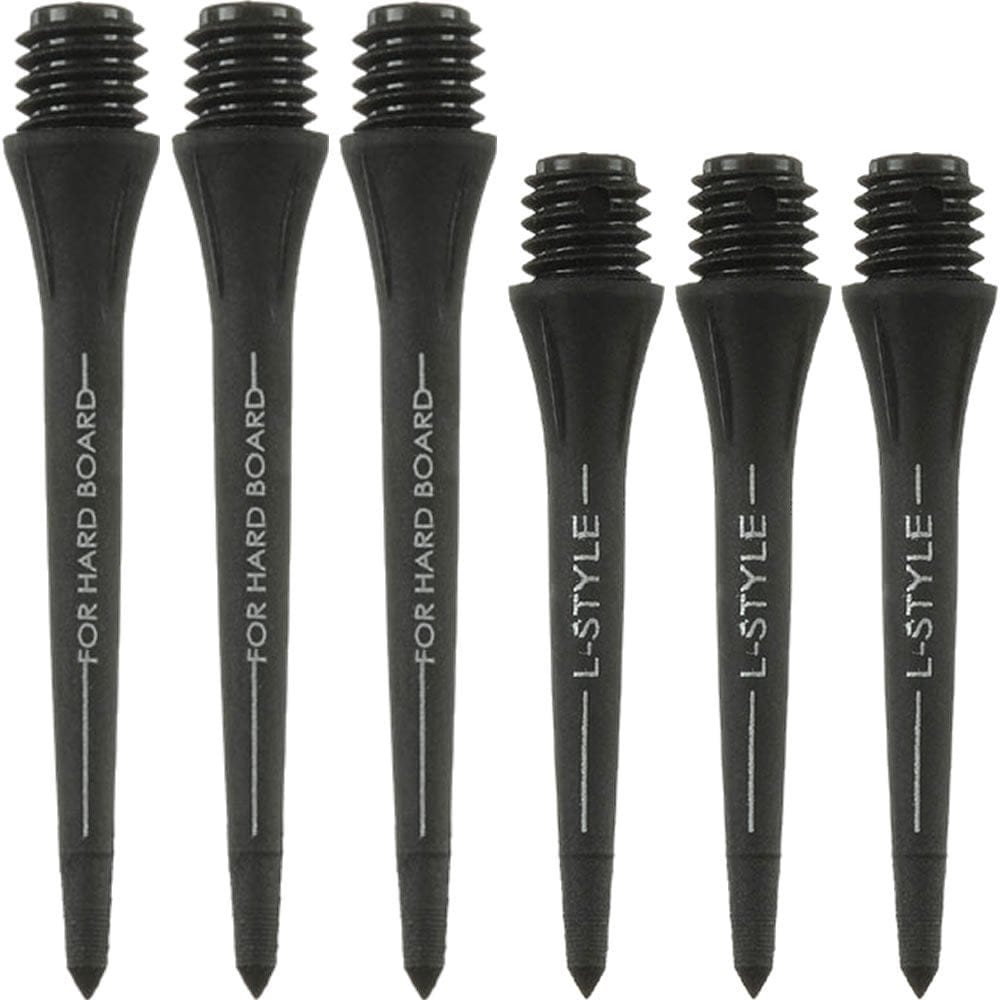 L-Style Hard Lip Points - Carbon - 2ba - 2 Sets - Black