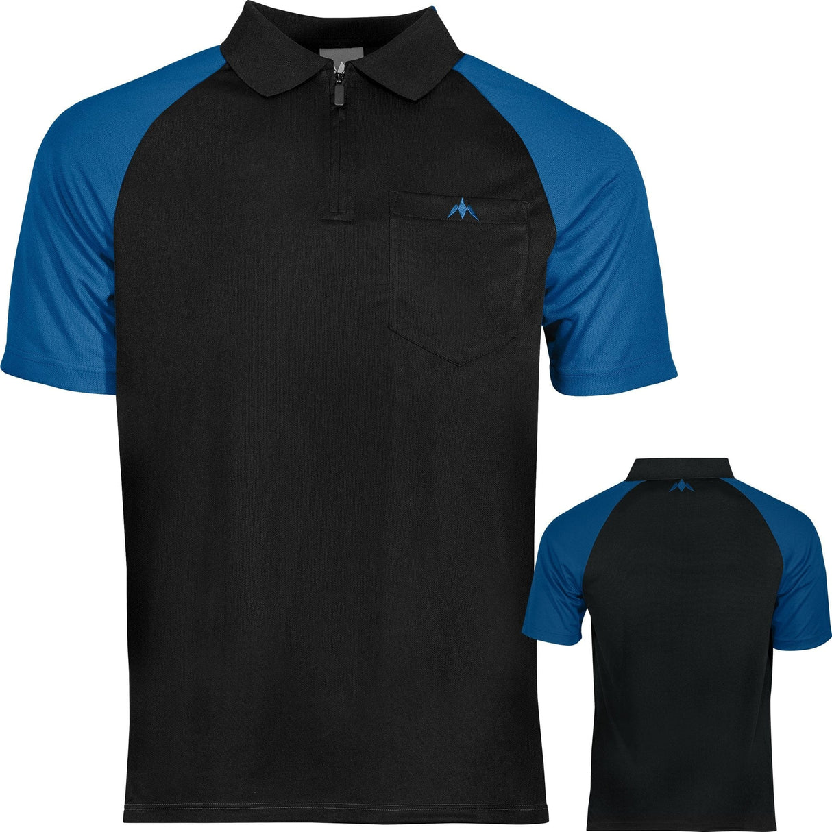 Mission Darts EXOS Cool SL Dart Shirt - Black & Blue 2XL