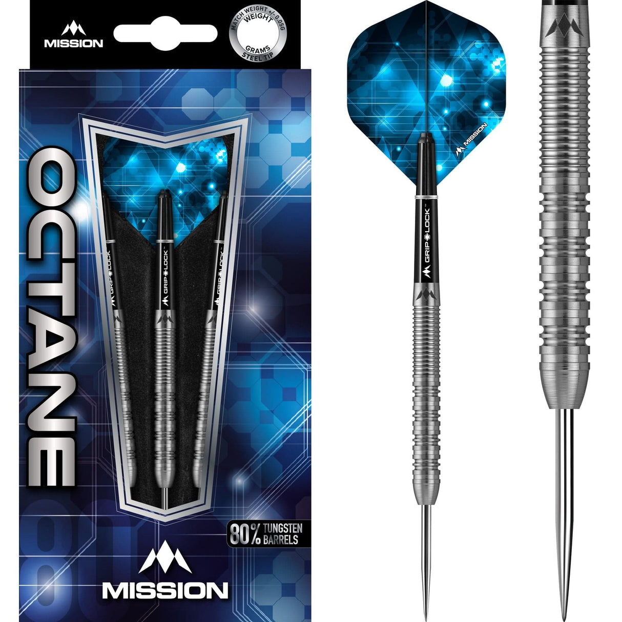 Mission Octane Darts - Steel Tip - M5 - Twin Grip 21g