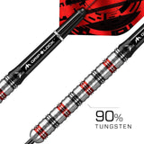 Mission Paradox Darts - Steel Tip - Straight - M1 - Electro Black & Red