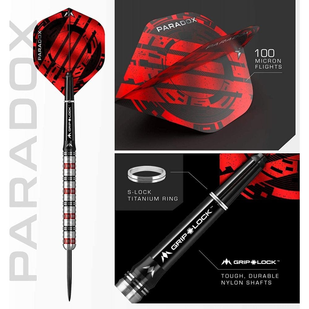 Mission Paradox Darts - Steel Tip - Straight - M1 - Electro Black & Red