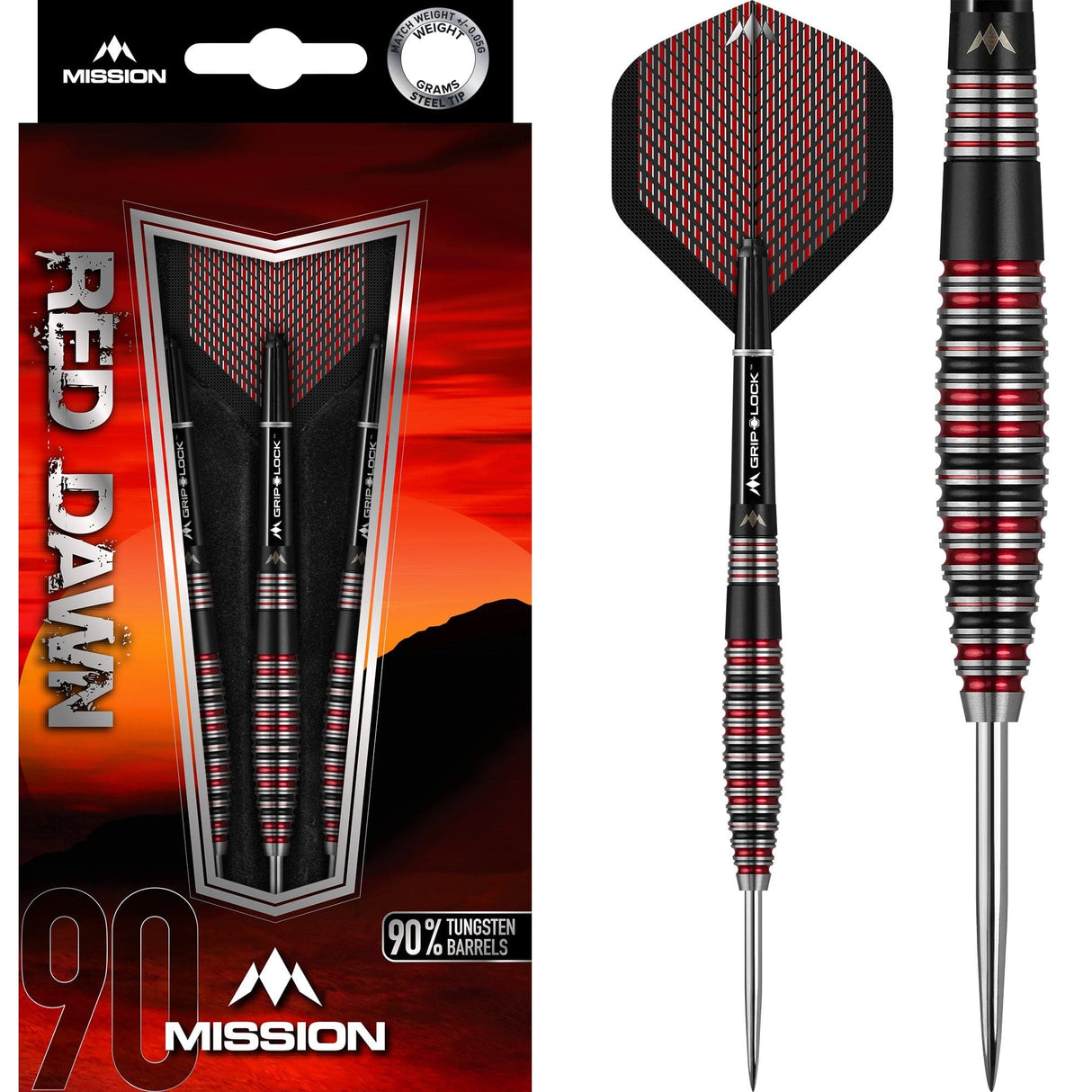 *Mission Red Dawn Darts - Steel Tip - M3 - Curved 21g