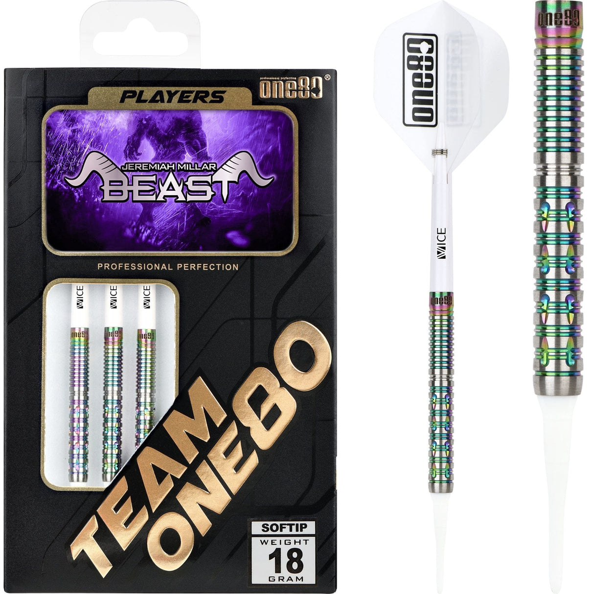 One80 Jeremiah Millar Darts - Soft Tip - Beast 20g