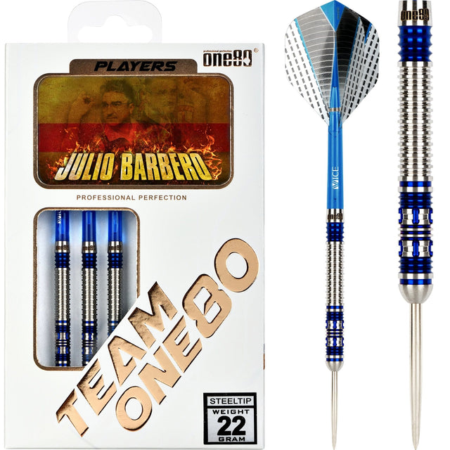 One80 Julio Barbero Darts - Steel Tip - 22g 22g