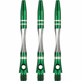 Unicorn Twist Dart Shafts - Aluminium Stems - Green Medium