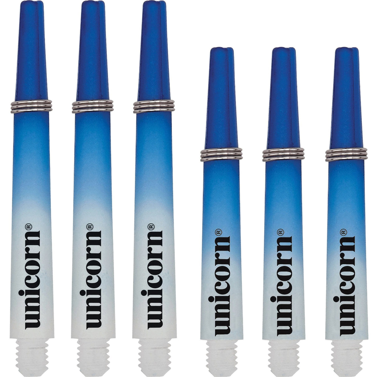 Unicorn Gripper 3 Two Tone Dart Shafts - White & Blue