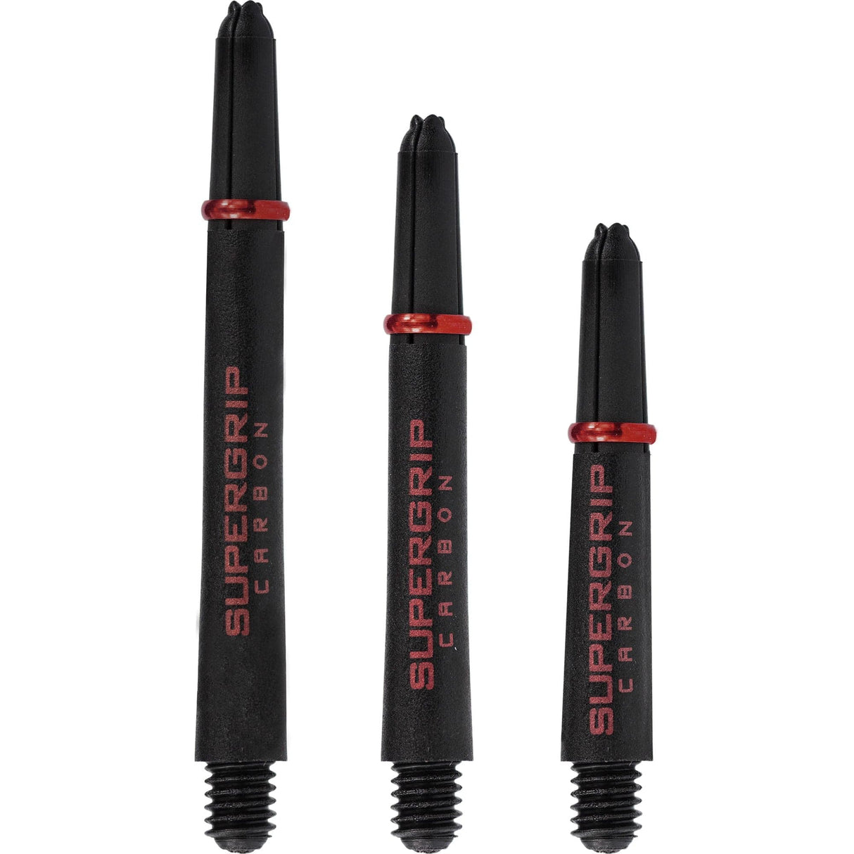 Harrows Supergrip Carbon Dart Shafts - Black & Red