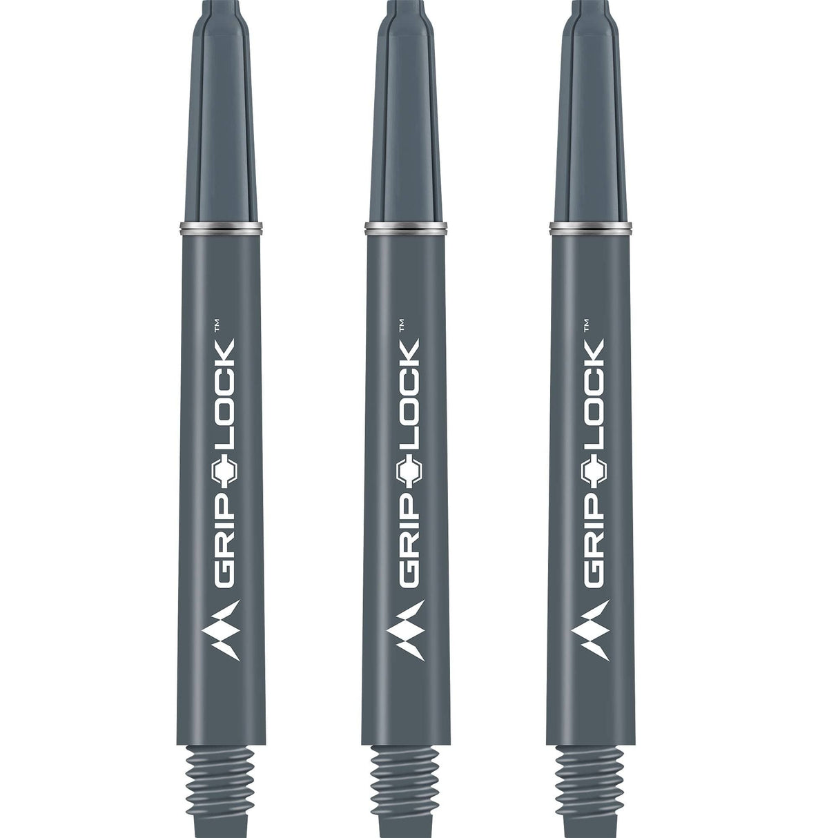 Mission GripLock Shafts - Dart Stems - Grey Medium