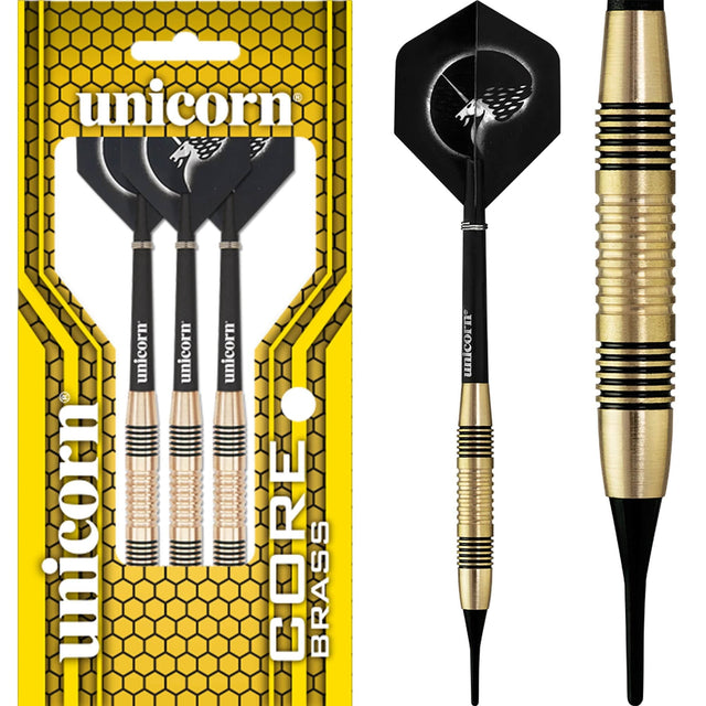 Unicorn Core Brass Darts - Soft Tip - Centre Grip