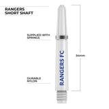 Rangers FC Nylon Shafts - Dart Stems with Springs - RFC Football - White