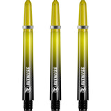 Ruthless Deflectagrip Plus Dart Shafts - Polycarbonate Stems with Springs - Yellow Medium