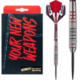 Ruthless Winners Darts - Steel Tip - Knurled - Black & Red - 26g 26g