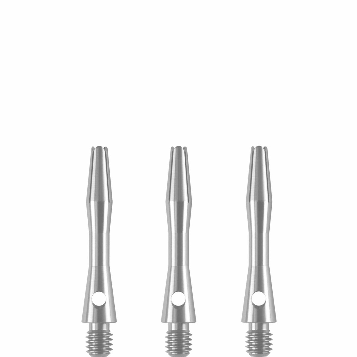 Designa Aluminium Shafts - Metal Dart Stems - Silver Extra Short