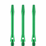 Designa Aluminium Shafts - Metal Dart Stems - Green Medium