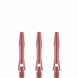 Designa Aluminium Shafts - Metal Dart Stems - Pink Extra Short