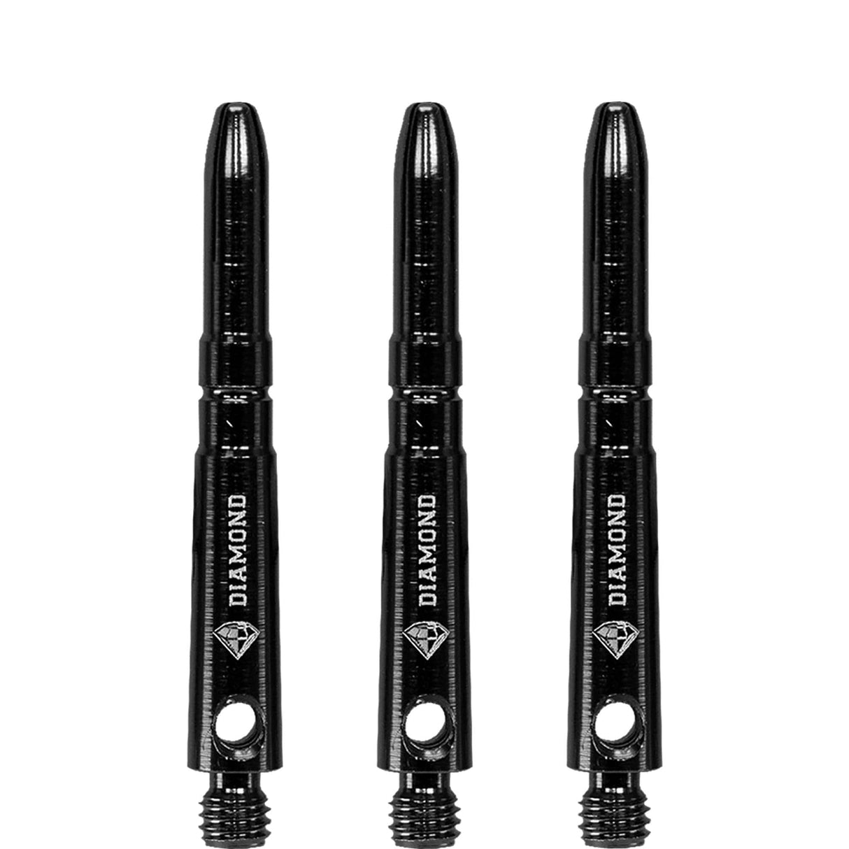 Cuesoul - Aluminium Dart Shafts - Diamond - Value Pack - 4 sets - Black Tweenie