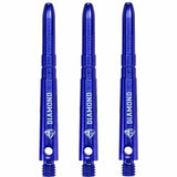 Cuesoul - Aluminium Dart Shafts - Diamond - Value Pack - 4 sets - Blue Medium