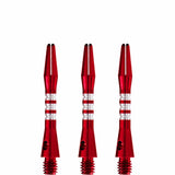 *Shot Pyramid Dart Shafts - Aluminium Anodised - Red Short