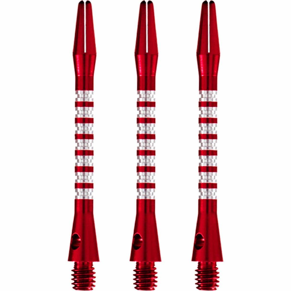 *Shot Pyramid Dart Shafts - Aluminium Anodised - Red Medium