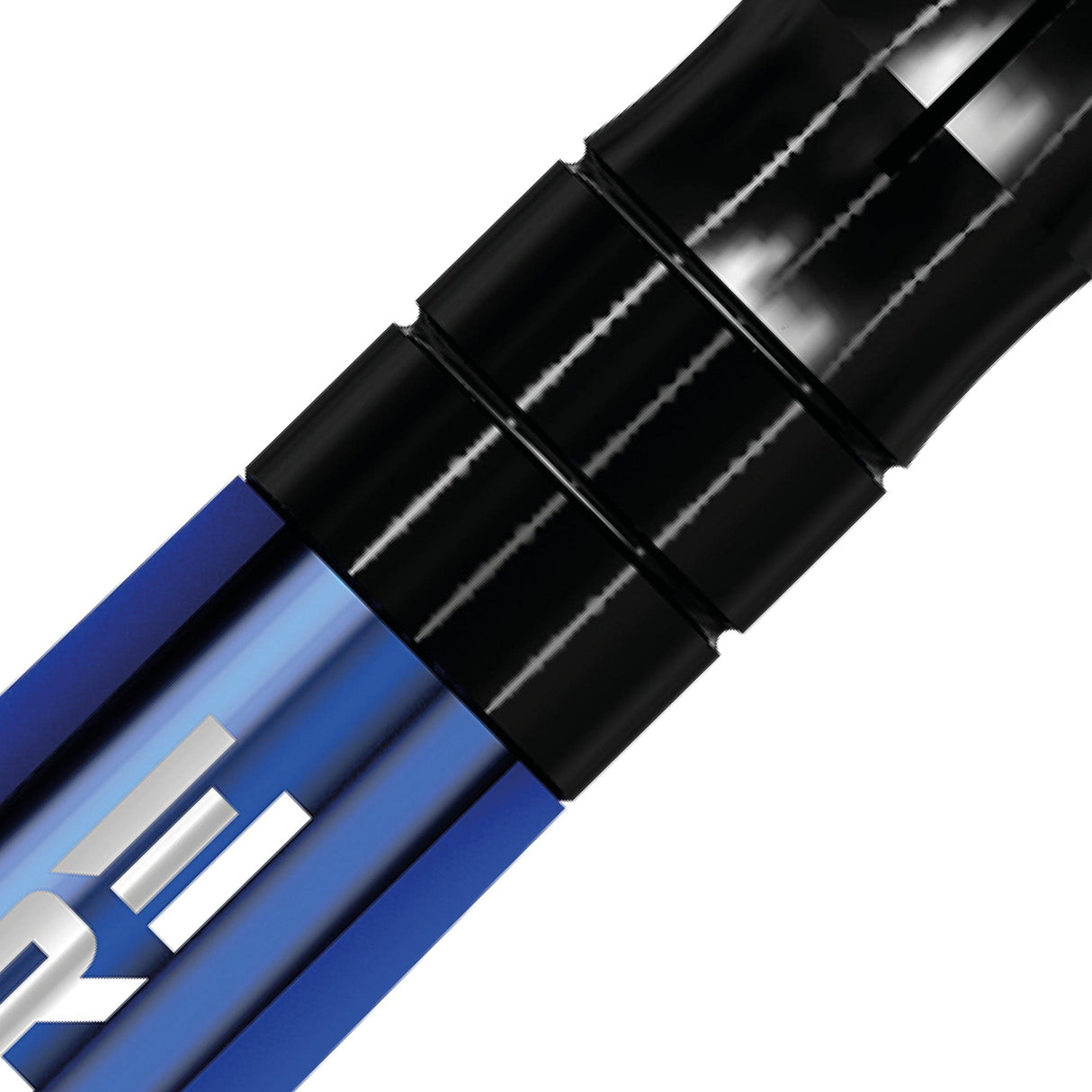 Mission Sabre Shafts - Polycarbonate Dart Stems - Blue - Black Top