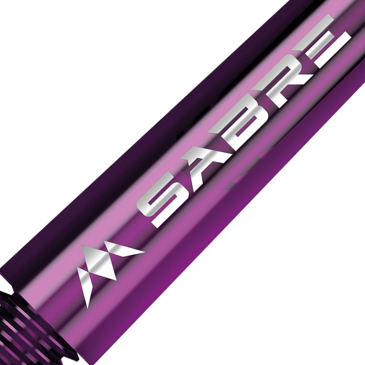 Mission Sabre Shafts - Polycarbonate Dart Stems - Purple - Black Top