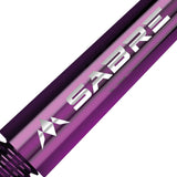 Mission Sabre Shafts - Polycarbonate Dart Stems - Purple - Black Top