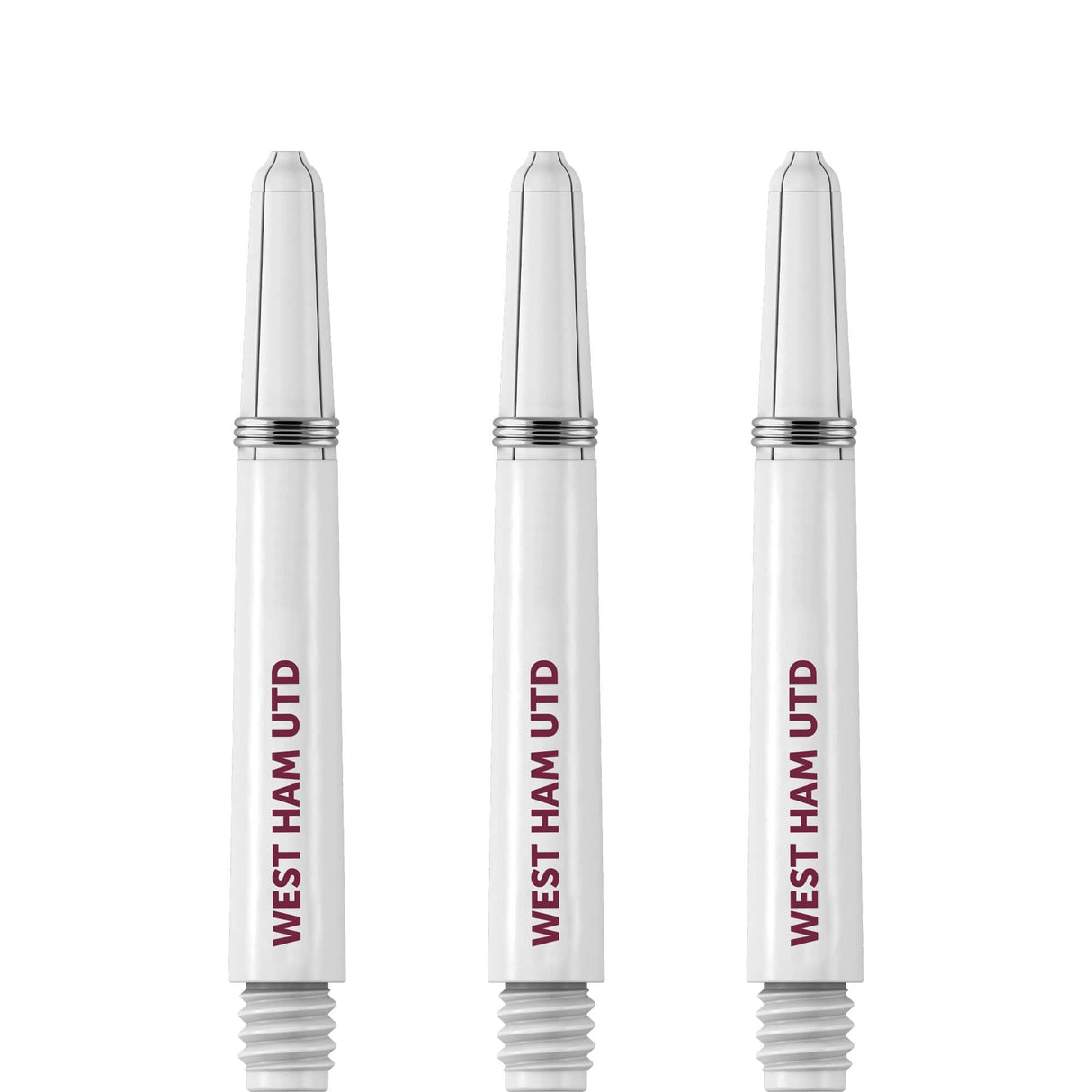 West Ham United FC - Official Licensed - Nylon Stems - Dart Shafts with Springs - White Tweenie