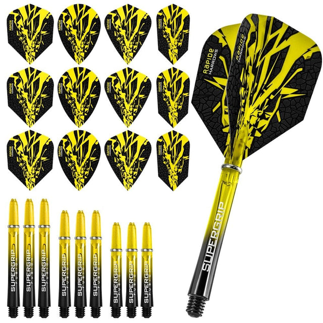 Harrows Rapide Fusion X - Flight & Shaft Combo Kit - Mixed - Yellow