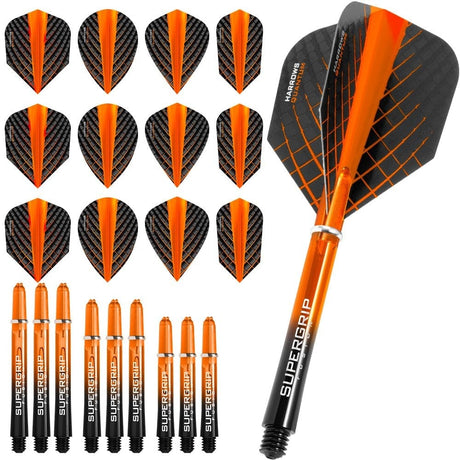 Harrows Quantum Fusion - Flight & Shaft Combo Kit - Mixed - Orange