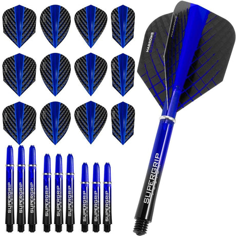 Harrows Quantum Fusion - Flight & Shaft Combo Kit - Mixed - Blue