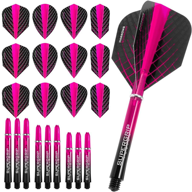 Harrows Quantum Fusion - Flight & Shaft Combo Kit - Mixed - Pink