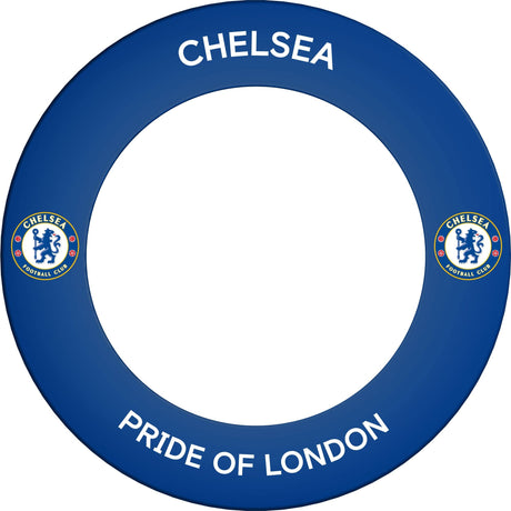 Chelsea Football Dartboard Surround - Official Licensed - Chelsea FC - S1 - Pride Of London - White