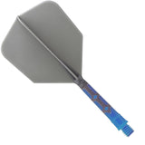 Cuesoul Rost T19 Integrated Dart Shaft and Flights - Big Wing - Sky Blue with Grey Flight Medium