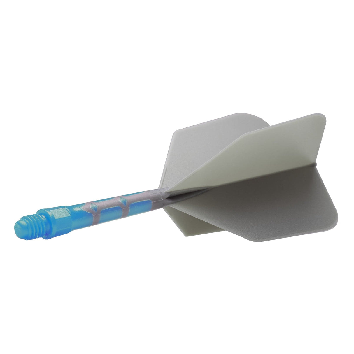 Cuesoul Rost T19 Integrated Dart Shaft and Flights - Big Wing - Sky Blue with Grey Flight