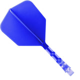 Cuesoul Rost T19 Integrated Dart Shaft and Flights - Big Wing - Clear with Blue Flight Medium