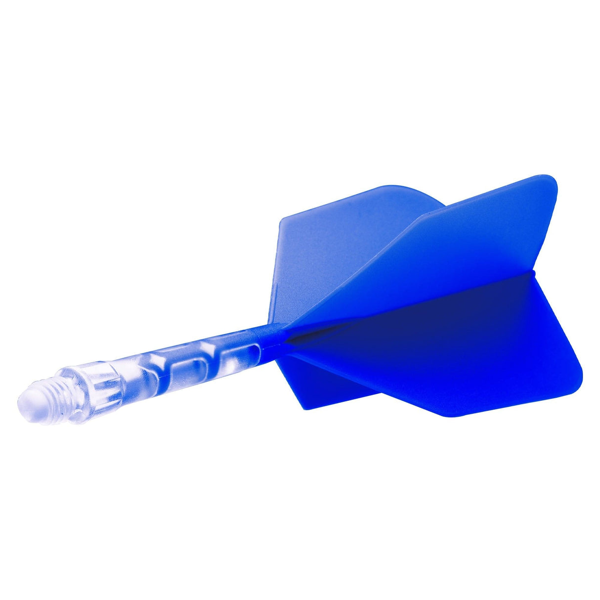 Cuesoul Rost T19 Integrated Dart Shaft and Flights - Big Wing - Clear with Blue Flight